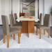 Mesa Jantar 6 Lugares Miami Freijo/Off White/Cacau - Indekes