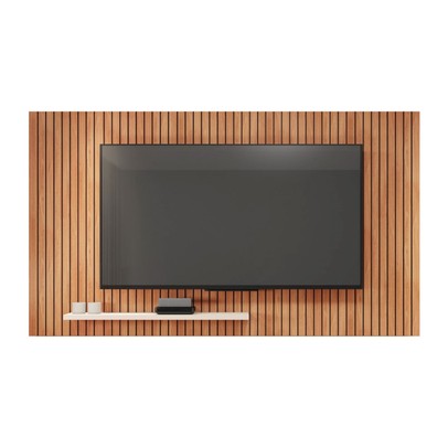 Painel para TV Até 70 Polegadas com Ripado 3d Aegon Freijo/Off White - Caemmun