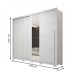 Guarda-Roupa Casal Romanus 2 Portas 4 Gavetas com Espelho Branco - Caemmun