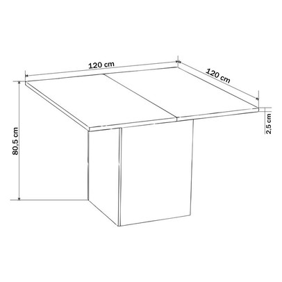 Mesa de Jantar 8 Lugares Beirute Mel/Grafite - Panorama Móveis