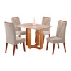 Mesa de Jantar 4 Lugares Nicarágua Mel/Blonde/Marfim - Panorama Móveis