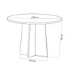 Mesa de Jantar 6 Lugares Córdoba com Vidro Mel/Marfim/Off White - Panorama Móveis