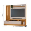 Estante para TV Até 65 Polegadas Despertar 2 Gavetas com Led Cinamomo/Off Cinamomo - Jcm Móveis