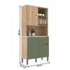 Armário de Cozinha 3 Portas 1 Gaveta Carvalho Oak/Arbo/Petra - Decibal