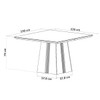 Mesa de Jantar 8 Lugares Malvinas com Vidro Mel/Off White/Perola - Panorama Móveis