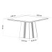 Mesa de Jantar 8 Lugares Malvinas com Vidro Mel/Marfim/Off White - Panorama Móveis