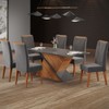 Mesa de Jantar 6 Lugares Bolshói Mel/Blonde/Cinza - Panorama Móveis