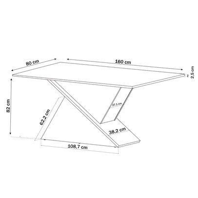 Mesa de Jantar 6 Lugares Bolshói Mel/Blonde/Marfin - Panorama Móveis