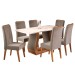 Mesa de Jantar 6 Lugares Camboja Mel/Blonde/Pérola - Panorama Móveis