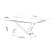 Mesa de Jantar 6 Lugares Hanói com Vidro Mel/Off White/Pérola - Panorama Móveis