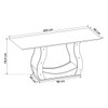 Mesa de Jantar 6 Lugares Arkansas com Vidro Mel/Pérola/Off White - Panorama Móveis