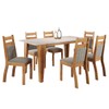 Mesa de Jantar 6 Lugares Imperador Mel/Blonde/Pérola - Panorama Móveis