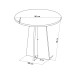 Mesa de Jantar 4 Lugares Wembley com Vidro Mel/Marfim/Off White - Panorama Móveis