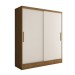 Guarda-Roupa Solteiro Swift 2 Portas 2 Gavetas Cinamomo/Branco - Panorama Móveis