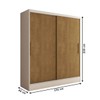 Guarda-Roupa Solteiro Swift 2 Portas 2 Gavetas Branco/Cinamomo - Panorama Móveis
