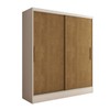 Guarda-Roupa Solteiro Swift 2 Portas 2 Gavetas Branco/Cinamomo - Panorama Móveis