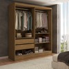 Guarda-Roupa Solteiro Swift 2 Portas 2 Gavetas Cinamomo - Panorama Móveis