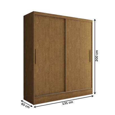 Guarda-Roupa Solteiro Swift 2 Portas 2 Gavetas Cinamomo - Panorama Móveis