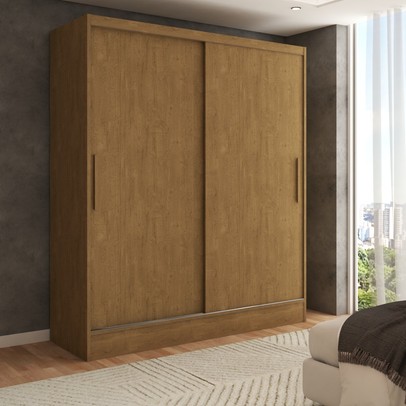 Guarda-Roupa Solteiro Swift 2 Portas 2 Gavetas Cinamomo - Panorama Móveis