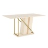 Mesa de Madeira Andy Canto Reto Off White - Henn