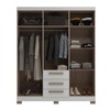 Guarda-Roupa Casal 6 Portas 3 Gavetas Branco - Decibal