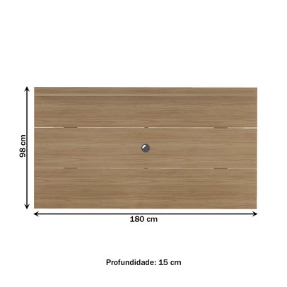 Painel para TV Até 60 Polegadas Slim Carvalho C/ Suporte para TV - Artely