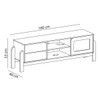 Rack para TV Até 65 Polegadas Trend 1 Porta 2 Gavetas Naturale/Branco - Artely