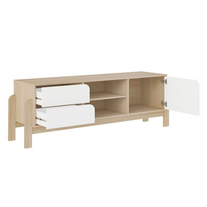 Rack para TV Até 65 Polegadas Trend 1 Porta 2 Gavetas Naturale/Branco - Artely