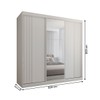 Guarda-Roupa Casal Lorient 3 Portas 4 Gavetas com Espelho 100% Mdf Branco - Panorama Móveis