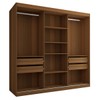 Guarda-Roupa Casal Lorient 3 Portas 4 Gavetas com Espelho 100% Mdf Cinamomo - Panorama Móveis