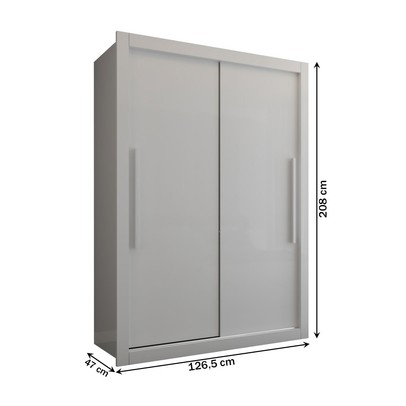 Guarda-Roupa Solteiro Cardiff 2 Portas 2 Gavetas Branco - Panorama Móveis