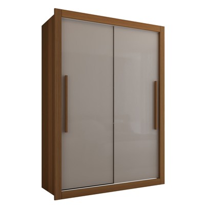 Guarda-Roupa Solteiro Cardiff 2 Portas 2 Gavetas Cinamomo/Off White - Panorama Móveis