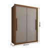 Guarda-Roupa Solteiro Cardiff 2 Portas 2 Gavetas Cinamomo/Off White - Panorama Móveis