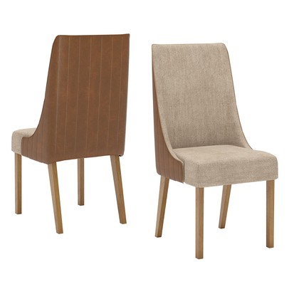 Cadeiras Kit 2 Cadeiras Ivy Nature/Corano/Caramelo/Creme - Henn