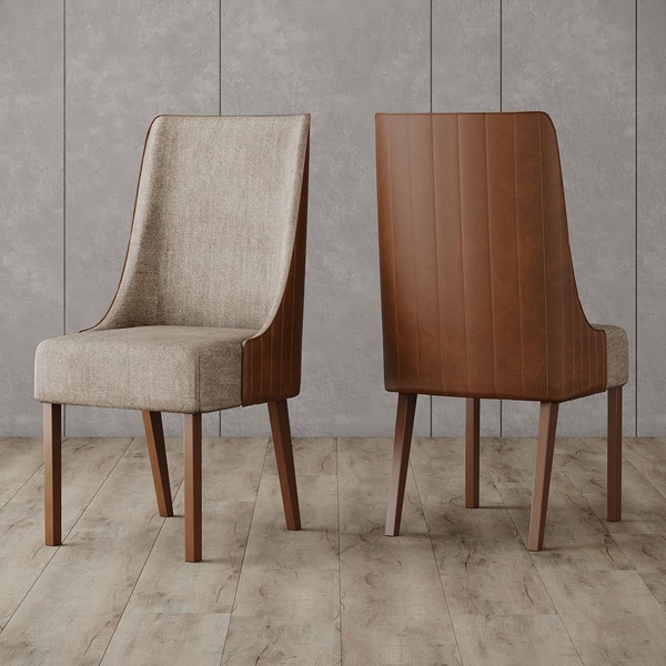 Cadeiras Kit 2 Cadeiras Ivy Nature/Corano/Caramelo/Creme - Henn