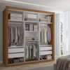 Guarda-Roupa Casal Cardiff 3 Portas 4 Gavetas com Espelho Cinamomo - Panorama Móveis