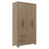 Guarda-Roupa Solteiro 4 Portas 2 Gavetas Wood - Decibal