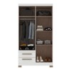 Guarda-Roupa Solteiro 4 Portas 2 Gavetas Branco - Decibal