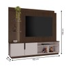 Estante para TV Até 60 Polegadas Amparo 2 Portas com Led Café/ Off Café - Jcm Móveis