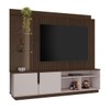 Estante para TV Até 60 Polegadas Amparo 2 Portas com Led Café/ Off Café - Jcm Móveis