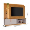 Estante para TV Até 60 Polegadas Amparo 2 Portas com Led Cinamomo/Off Cinamomo - Jcm Móveis