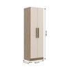 Sapateira 2 Portas 4 Prateleiras Wood/Cristalo - Decibal