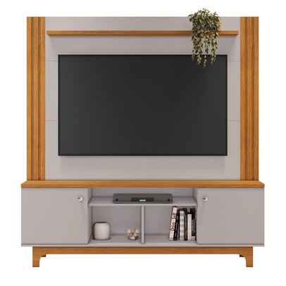 Estante para TV Até 65 Polegadas Balsamo 2 Portas 2 Prateleiras Cinamomo/Off Cinamomo - Jcm Móveis