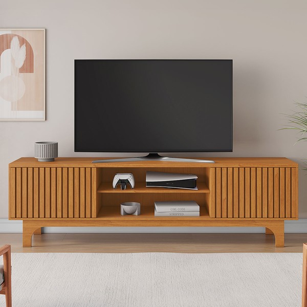 Rack para TV Até 70 Polegadas Trunfo 2 Portas 1 Prateleira Cinamomo - Jcm Móveis