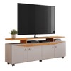 Rack para TV Até 65 Polegadas Elogio 4 Portas Off Cinamomo/Cinamomo - Jcm Móveis