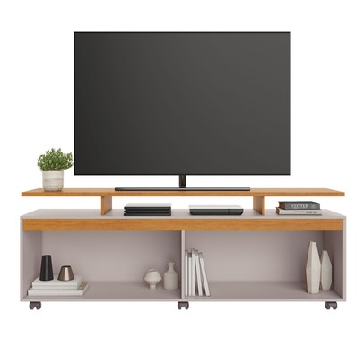 Rack para TV Até 65 Polegadas Elogio 4 Portas Off Cinamomo/Cinamomo - Jcm Móveis