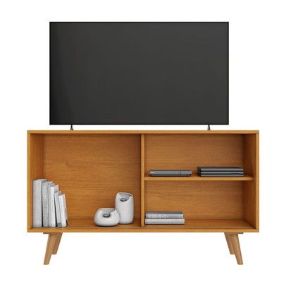 Rack para TV Até 43 Polegadas Carinho 1 Porta 1 Prateleira Cinamomo - Jcm Móveis