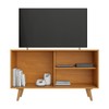 Rack para TV Até 43 Polegadas Carinho 1 Porta 1 Prateleira Cinamomo/Preto - Jcm Móveis