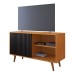 Rack para TV Até 43 Polegadas Carinho 1 Porta 1 Prateleira Cinamomo/Preto - Jcm Móveis