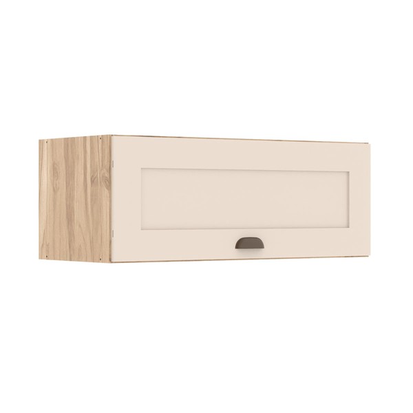 Armário Aéreo Cozinha 80 Cm 1 Porta Carvalho Oak/ Cristalo - Decibal